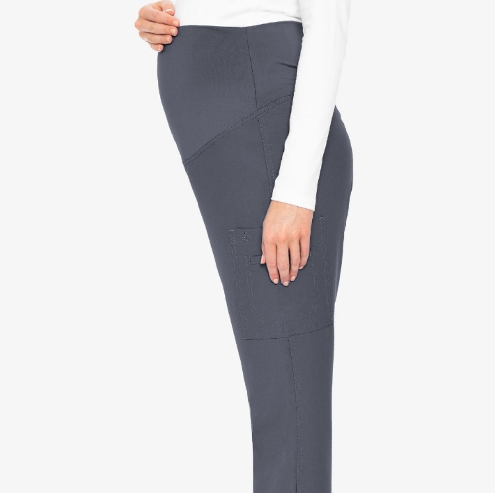 Med Couture Plus + One Women's Pewter Maturity Scrub Pants Size XS 4 Way Stretch